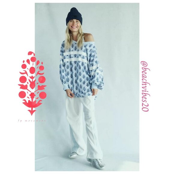 FP MOVEMENT BY FREE PEOPLE Post Up Logo Layer Grey Motif Small NWT - Picture 4 of 13